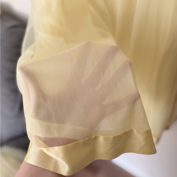 VTG 60s Womens M Butter Yellow Pegnoir Nightgown Set Sabrina Carpenter Babydoll - Picture 10 of 16